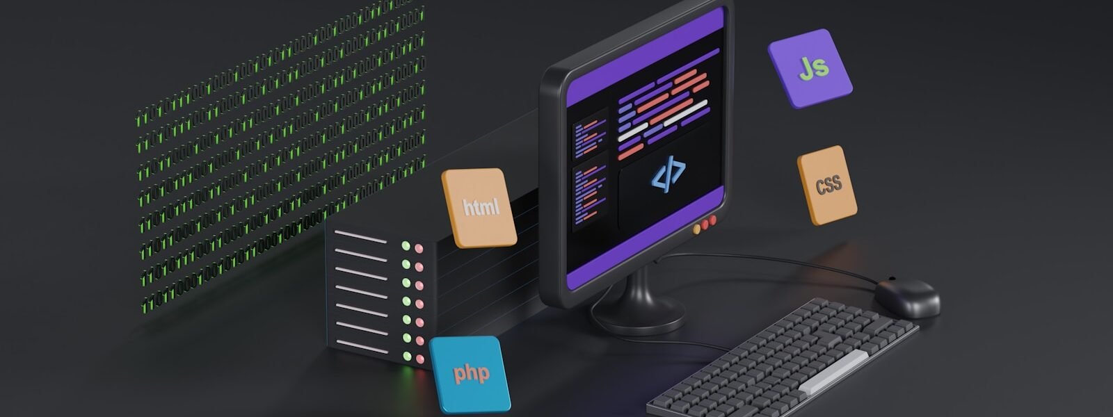 a computer with a keyboard and mouse